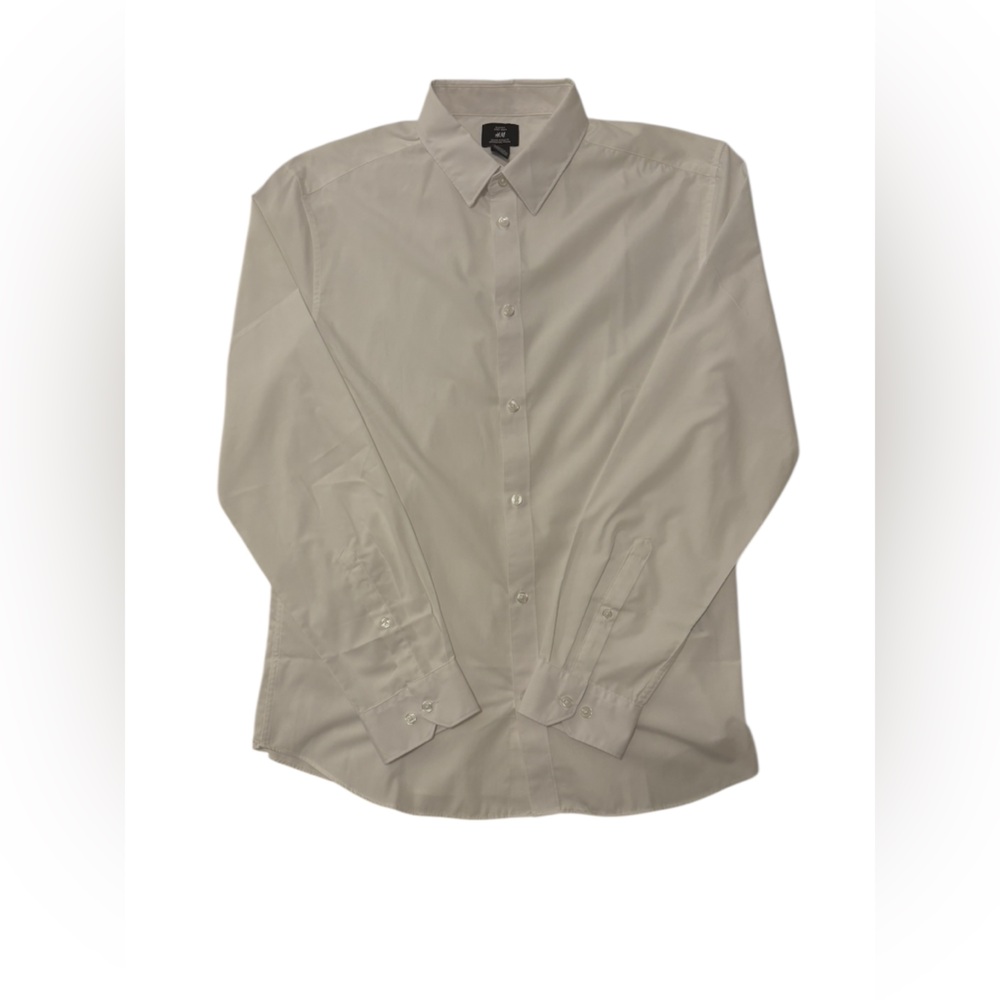 H&M White Slim Fit Button Down Shirt